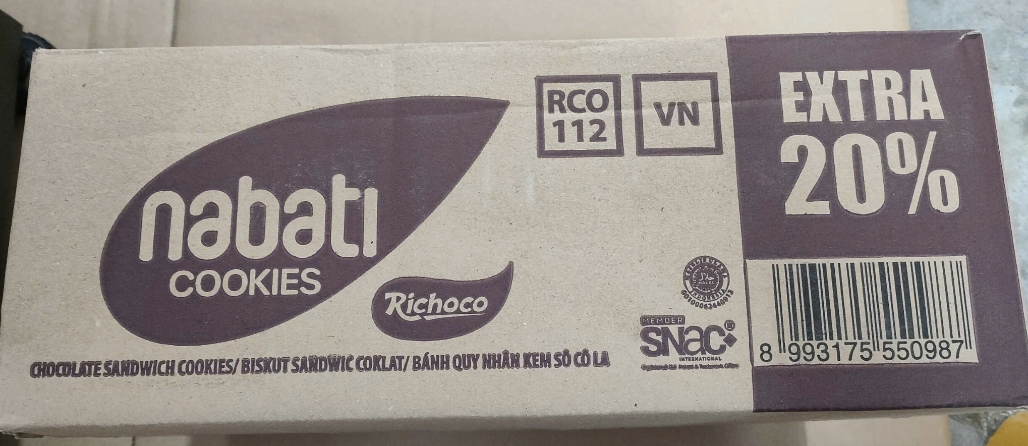 Thùng Nabati Extra - 24 gói x ( 112g + 24g )